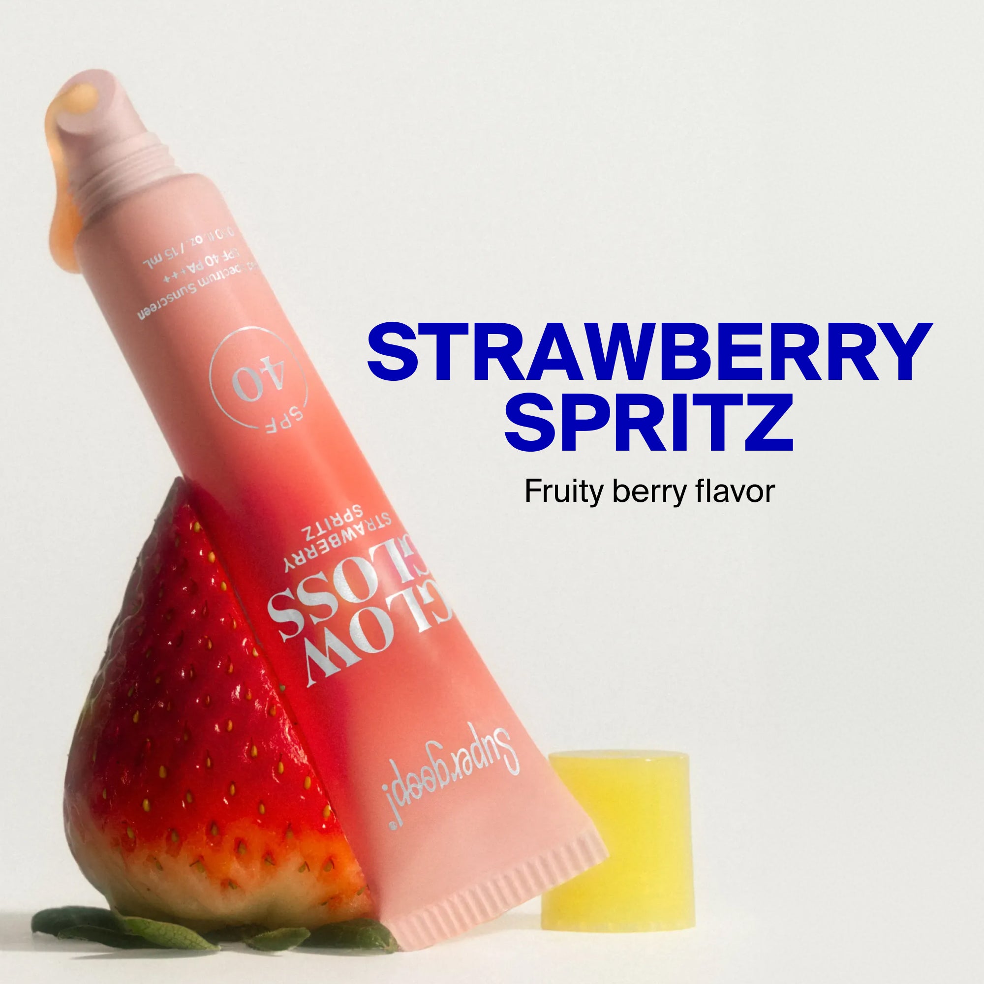 Supergoop! | Glow Gloss SPF 40 Lip Balm Strawberry Spritz