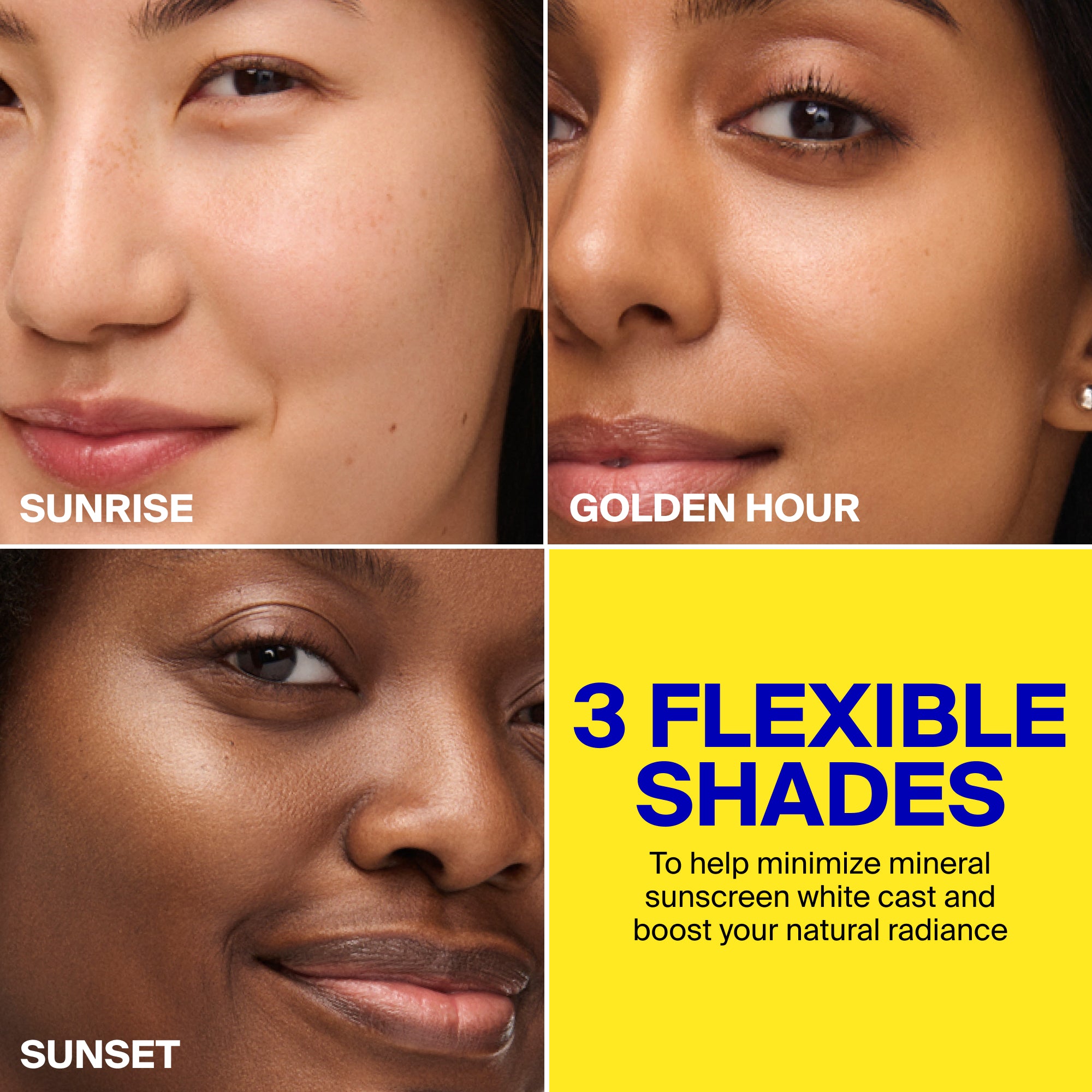 Glowscreen Soft-Radiance Drops Mineral SPF 40 Sunrise 1.7 fl. oz. Golden Hour 1.7 fl. oz. Sunset 1.7 fl. oz.