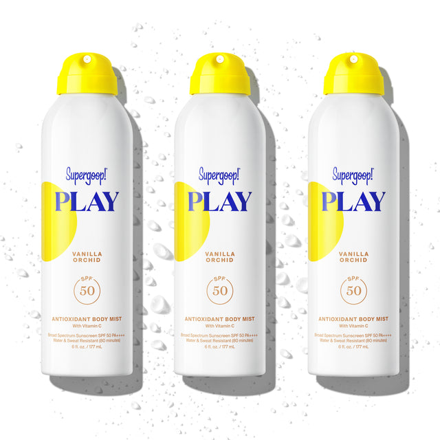 PLAY Antioxidant Body Mist SPF 50 with Vitamin C - Vanilla Orchid 3-pack