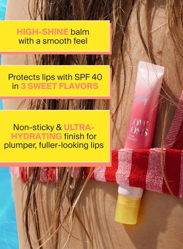 Supergoop! | Glow Gloss SPF 40 Lip BalmStrawberry Spritz / Vanilla Soft-Serve / Pink Peppermint / Caramel Glaze