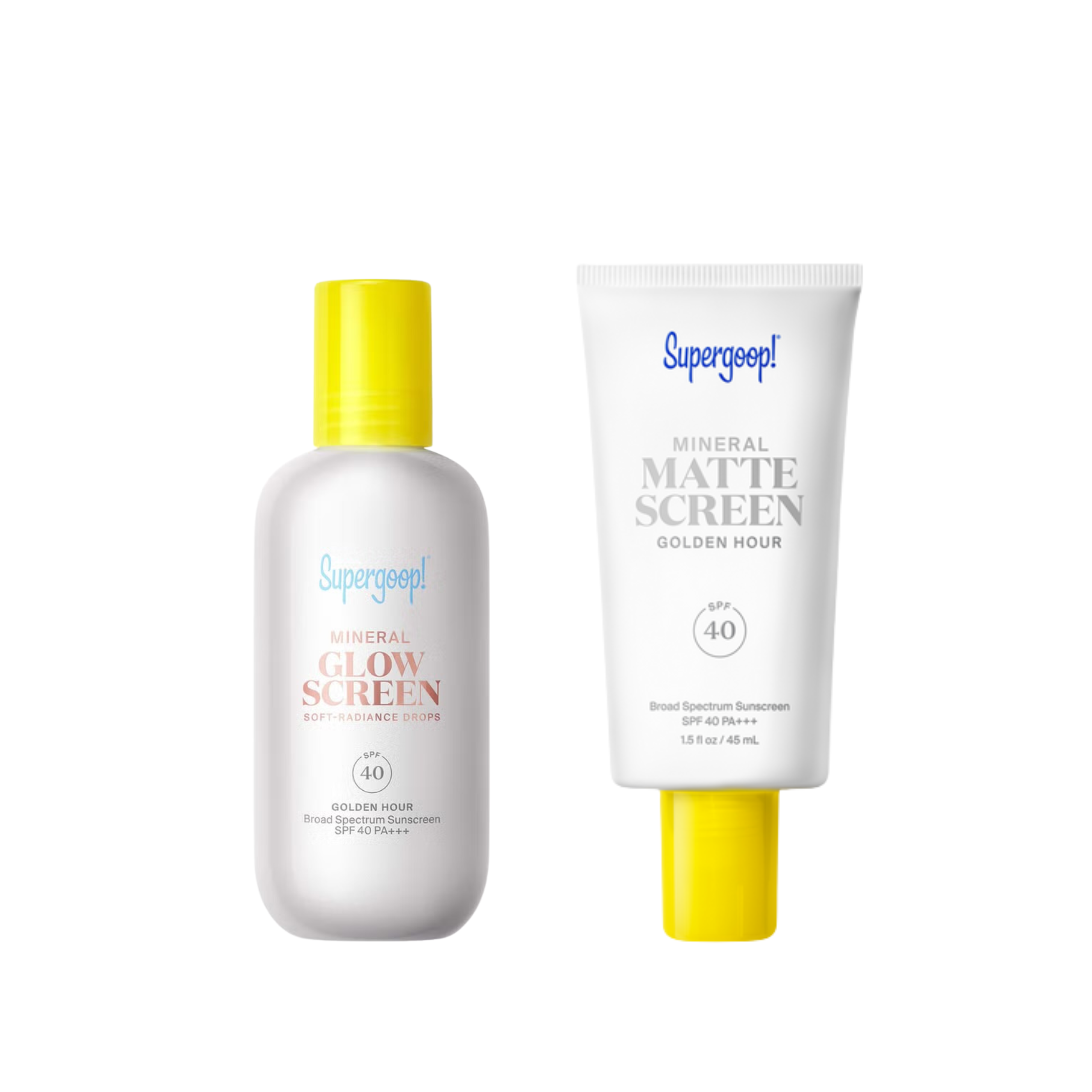 Glowscreen Soft-Radiance Drops Mineral SPF 40 Sunrise 1.7 fl. oz. Golden Hour 1.7 fl. oz. Sunset 1.7 fl. oz.