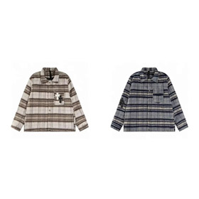 Chrome Hearts CH Pocket Flannel Plaid Single-Breasted Shirt-4869  