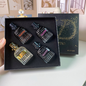 Valentino Men's Black Box Sample 4-Piece Perfume Set-3054  